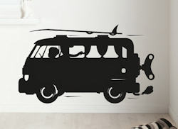 Schoolbordsticker surfbus