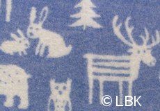 Wiegdeken Forest wol blauw dessin