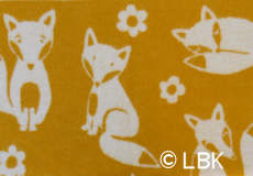 Wiegdeken Fox wol saffraan dessin