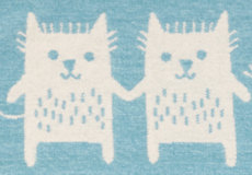 Wiegdeken Little Me turquoise dessin