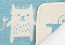 Wiegdeken Little Me turquoise afwerking