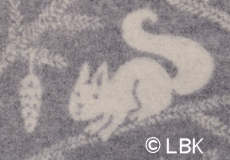 Wiegdeken Squirrel wol grijs dessin